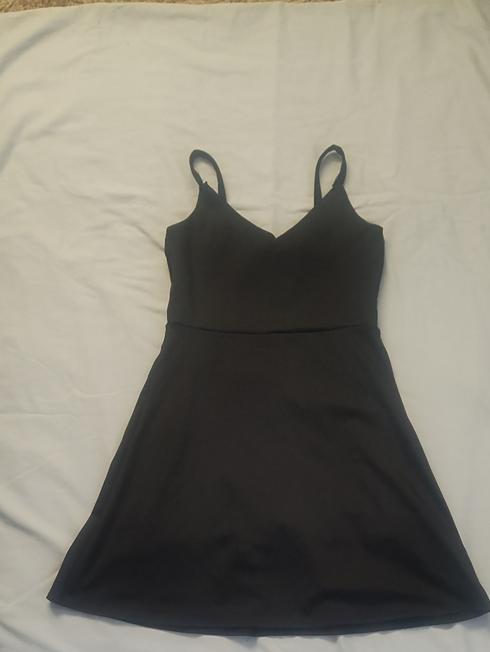 See You Monday Black A-Line Spaghetti Strap Dress